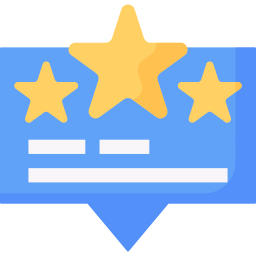 Review browser social media stars icon Review browser social media stars icon
