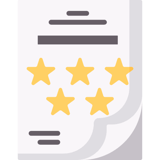 Review star files and folders document icon Review star files and folders document icon