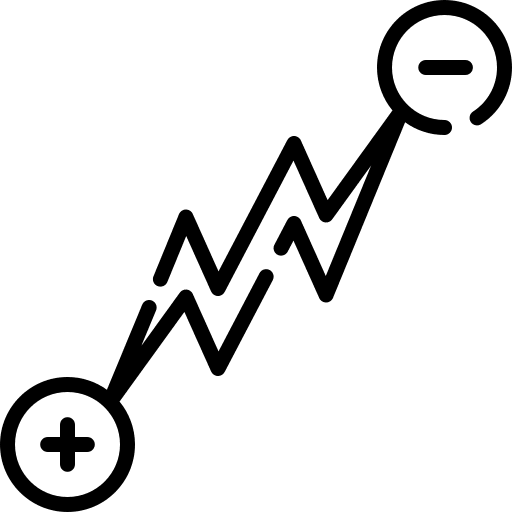 Electric current current strom distribution icon