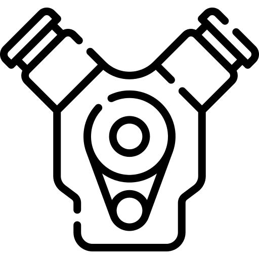 Combustion transportation catalytic converter engine icon Combustion transportation catalytic converter engine icon