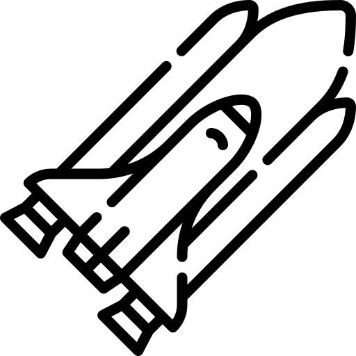Space ship transportation engineering rocket icon Space ship transportation engineering rocket icon