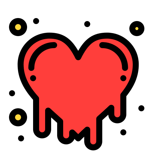 Bleeding drop valentines day blood icon