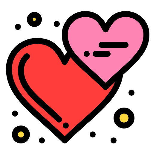Heart loving hearts love and romance icon