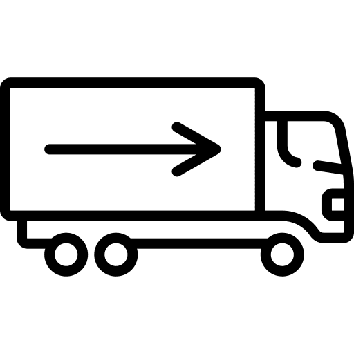 Truck shipping cargo transport icon