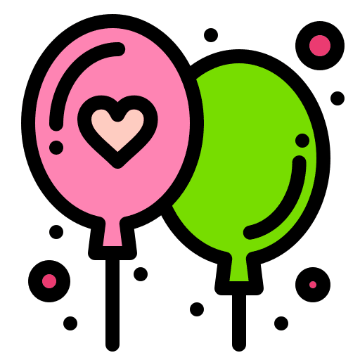 Ballon valentines day birthday ballon icon