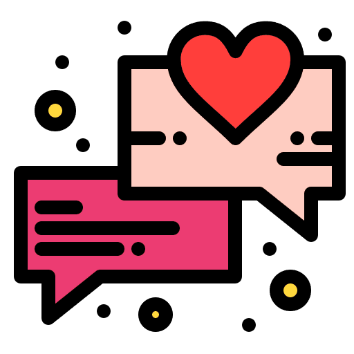 Chat love like chat icon Chat love like chat icon
