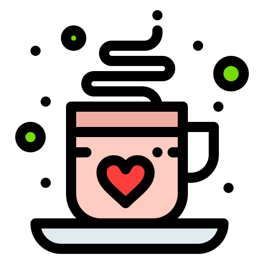 Coffee valentines day gift beverage icon Coffee valentines day gift beverage icon