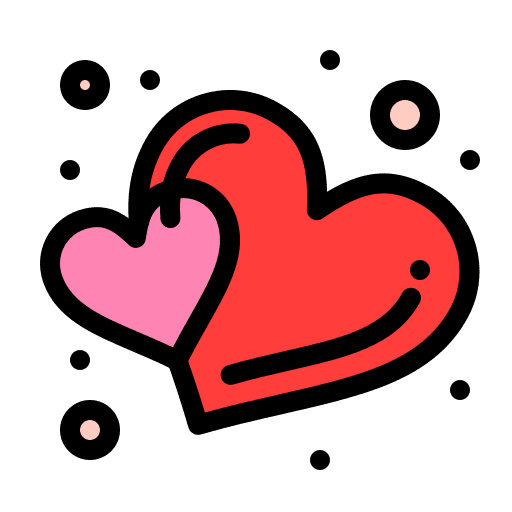 Heart love peace like icon