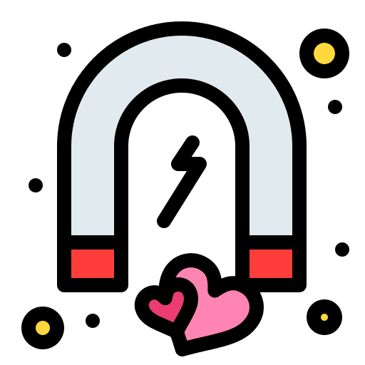 Magnet attract magnet attraction icon