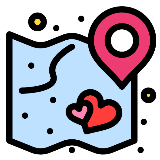Map gps locations map icon