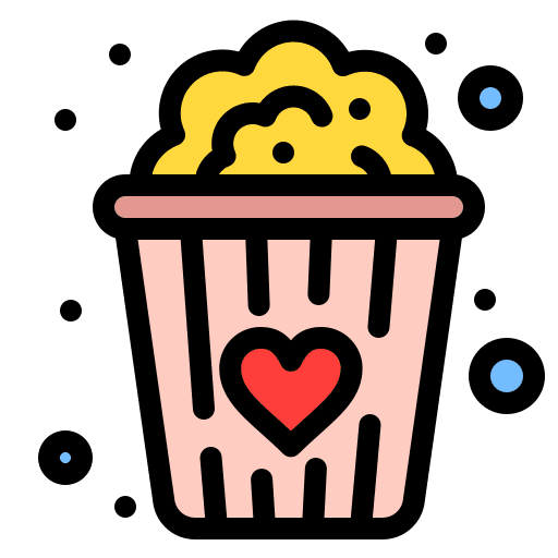 Popcorn valentines day entertainment popcorn icon Popcorn valentines day entertainment popcorn icon
