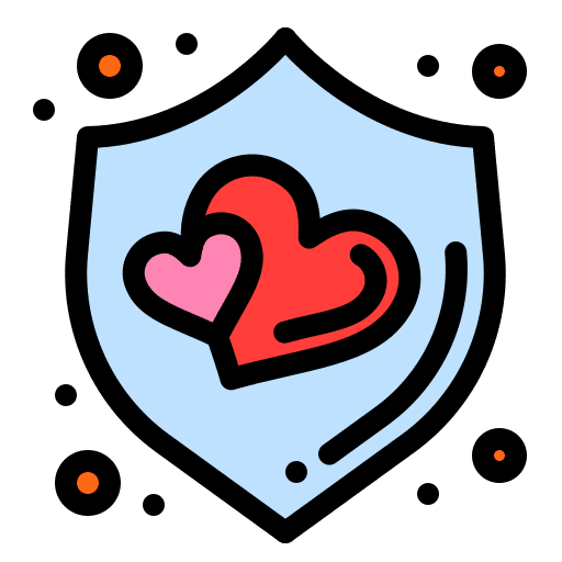Shield security wellness shield icon