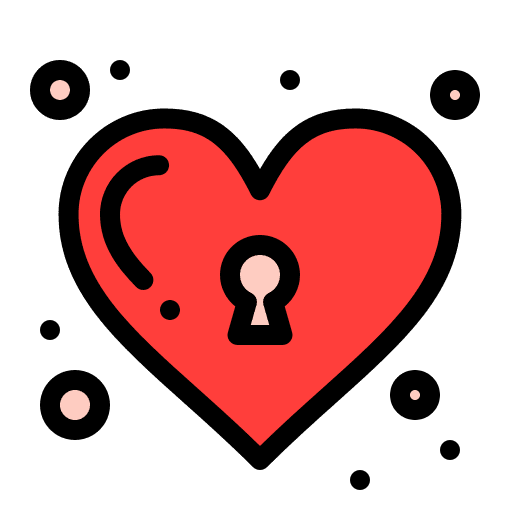 Lock valentines day padlock locked icon Lock valentines day padlock locked icon