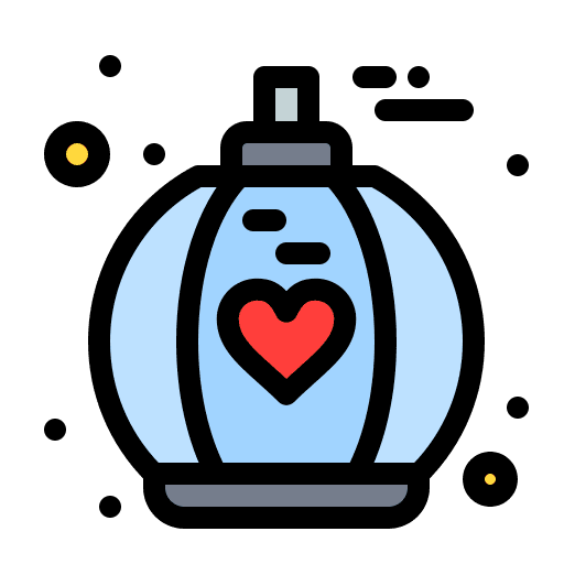 Perfume cologne spray valentines day icon Perfume cologne spray valentines day icon