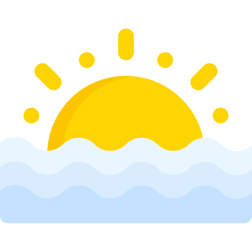 Sunset meteorology nature wave icon