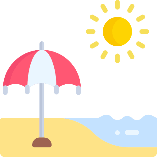 Beach nature holidays beach icon