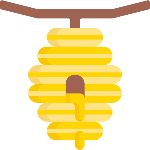 Beehive animals bee honey icon