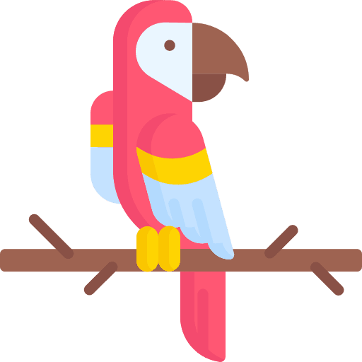 Macaw fauna branch bird icon