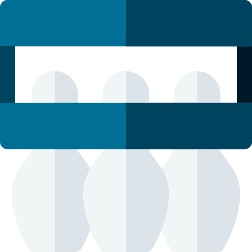 Bowling pin bowling alley competition bowling ball icon