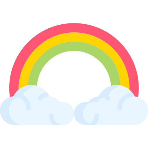 Rainbow meteorology weather spectrum icon