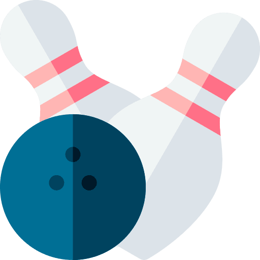 Strike bowling pins sports and competition leisure icon