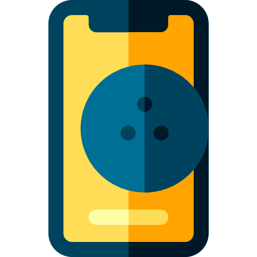 Bowling mobile phone leisure cellphone icon Bowling mobile phone leisure cellphone icon