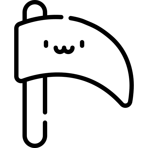 Scythe construction and tools scythe farm icon