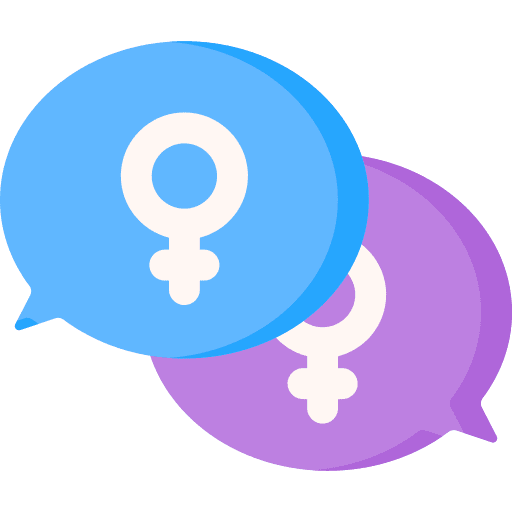 Gender communications dialogue conversation icon Gender communications dialogue conversation icon