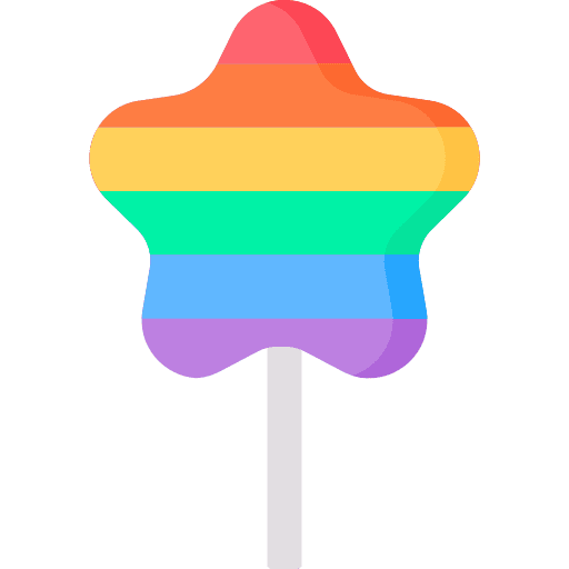 Lollipop star birthday and party lollipop icon