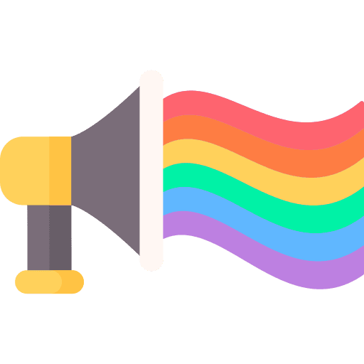 Megaphone lgtbi pride day miscellaneous icon Megaphone lgtbi pride day miscellaneous icon