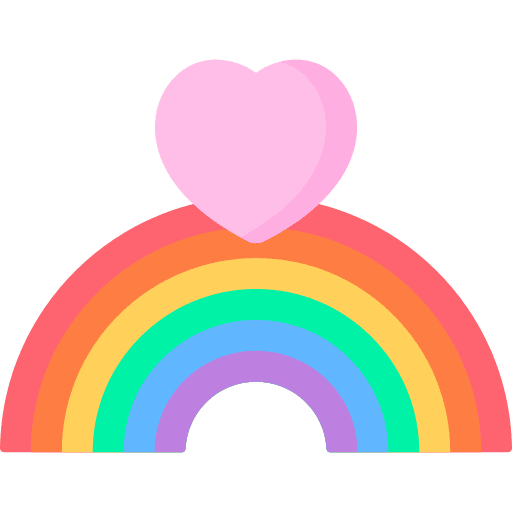 Rainbow rainbow love and romance love icon