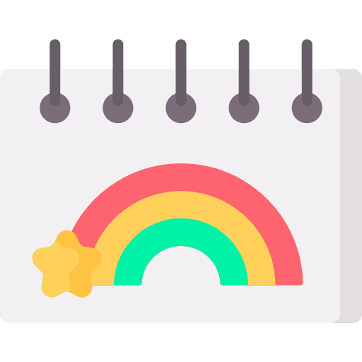 Rainbow scenery atmospheric spring icon Rainbow scenery atmospheric spring icon