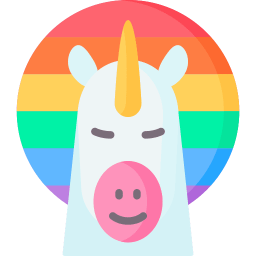Unicorn animals horn fairytale icon