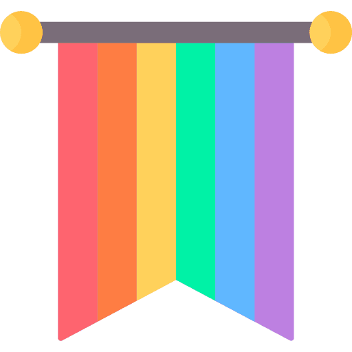 Banner gay homosexual colours icon Banner gay homosexual colours icon