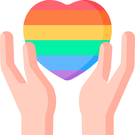 Heart rainbow hand heart heart icon Heart rainbow hand heart heart icon