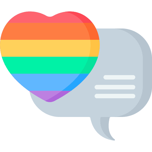 Pride homosexual culture speech bubble icon Pride homosexual culture speech bubble icon