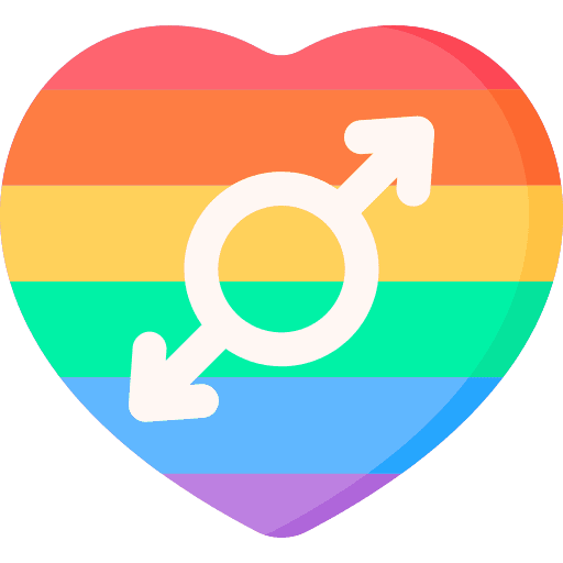 Pride rainbow homosexual love and romance icon Pride rainbow homosexual love and romance icon