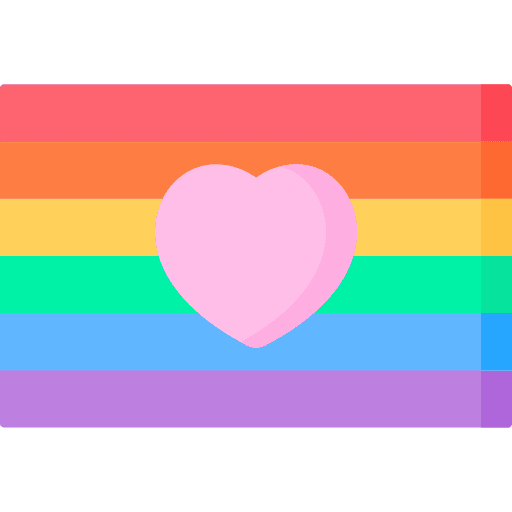 Rainbow flag rainbow flag heart shapes and symbols icon Rainbow flag rainbow flag heart shapes and symbols icon