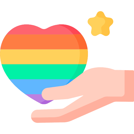 Heart pride rainbow heart icon Heart pride rainbow heart icon