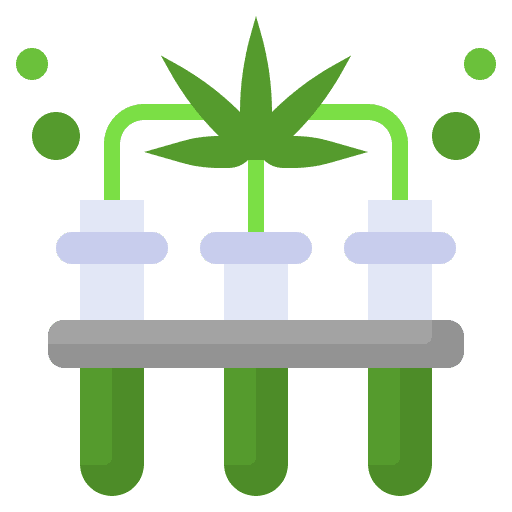 Extraction cbd ethanol cannabis icon