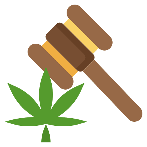 Law legal drug cannabis icon