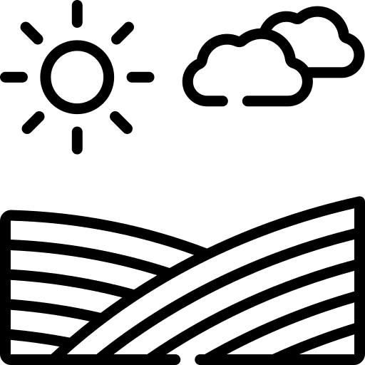 Field cultivation farming and gardening agriculture icon