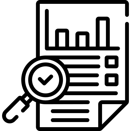 Market research business and finance planning analysis icon