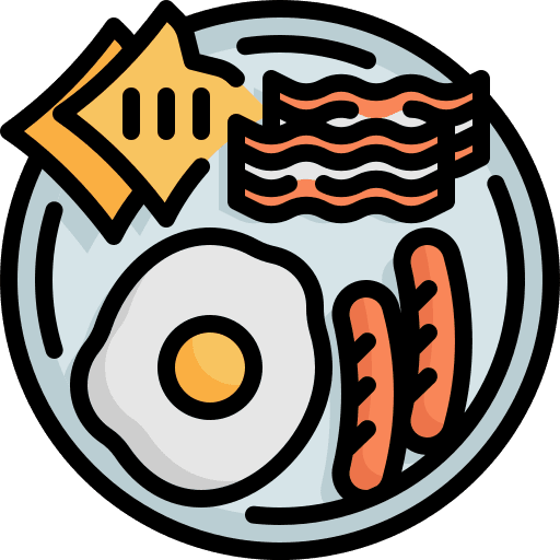 Breakfast meal nutrition food and restaurant icon