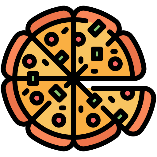 Pizza junk food fast food pizza icon