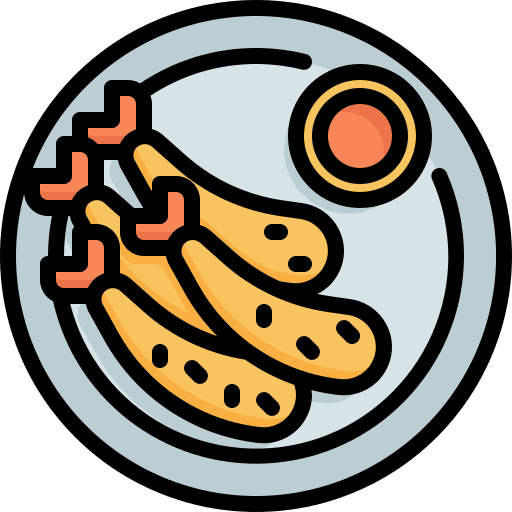 Tempura japanese traditional gastronomy icon
