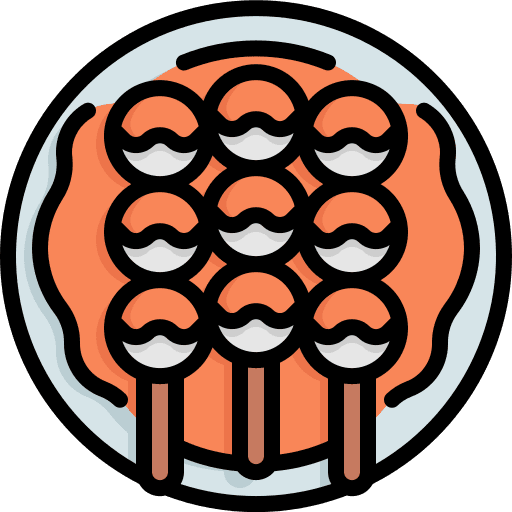 Dango japanese oriental mochi icon Dango japanese oriental mochi icon