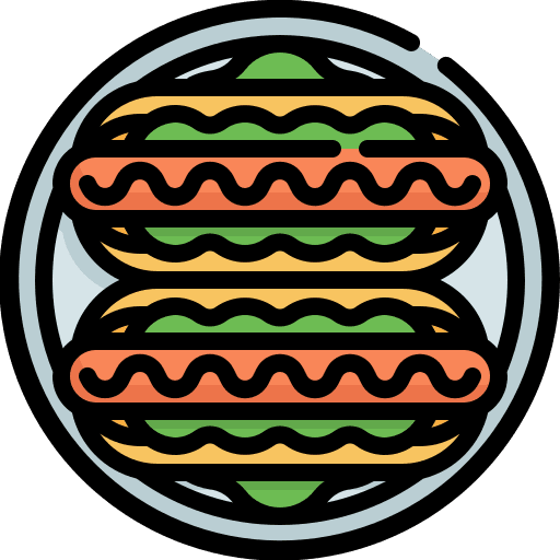 Hotdog food and restaurant dinner fast food icon Hotdog food and restaurant dinner fast food icon