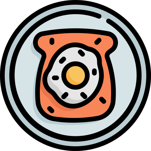 Toast nutrition breakfast fried egg icon Toast nutrition breakfast fried egg icon