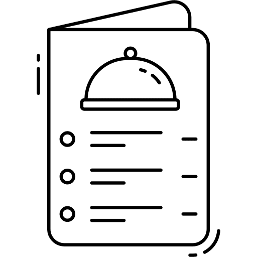 Menu food list cloche icon